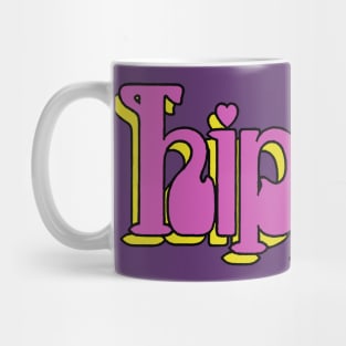 Hippies 70s Retro Logo Tee Mug